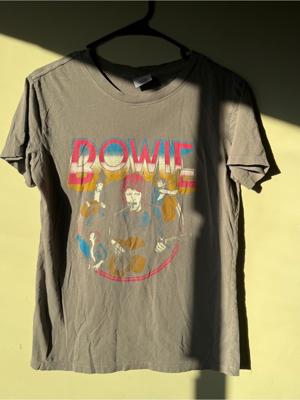 Bowie Graphic Crewneck T-Shirt - Gray